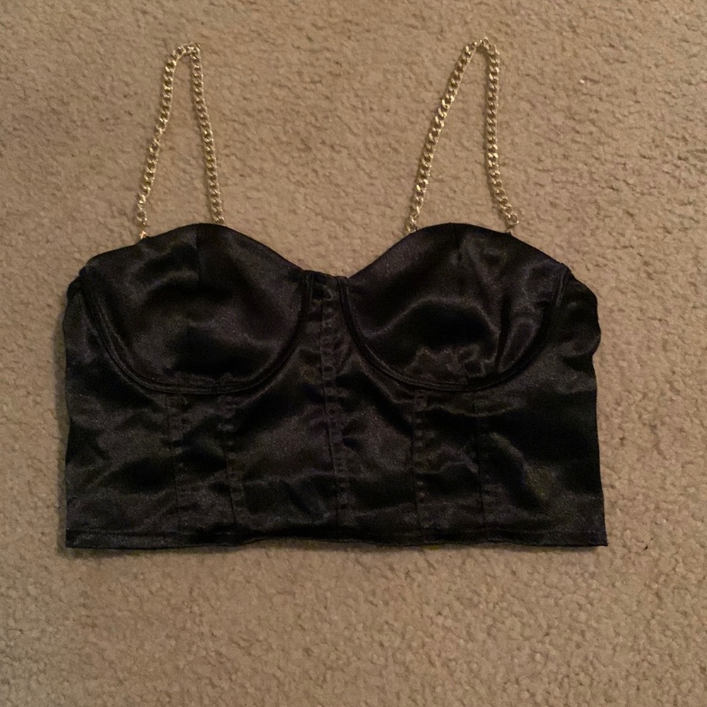 A black crop top